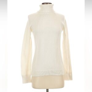 EUC Lands’ End Women’s Off White Turtleneck Sweater, XS